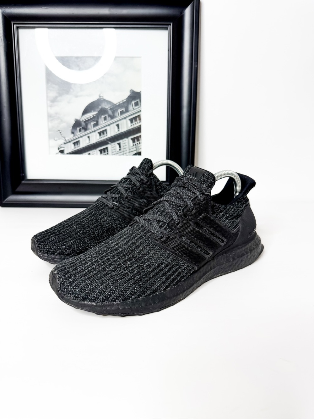 Adidas Ultraboost Men's Black Knit Athletic Sneakers Running Shoes Size 9